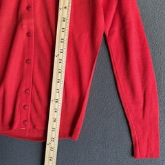 Vintage Cardigan Women’s Size S Red 1950s 100% Acrylic Fibre V-Neck Button Front