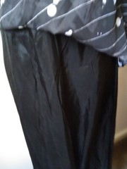 Judy Ann fab BLK/wte Chiffon Maxi.Size SSW.86cm B,W70cm,Hip Free