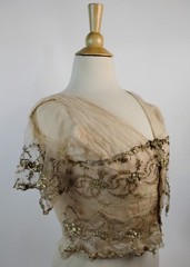 Antique Edwardian Evening Bodice Leonard O’Neill with Gold Metallic Embroidered