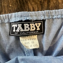 Vintage Tabby Of California Blue And Red Chambray Style Dress Size 10