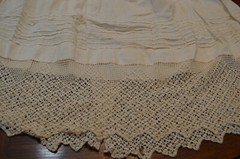 Vintage Ladies Petticoat Found in a Trunk Ecru 8″ in H/ Crochet Heirloom 1800’s