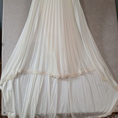 JCPenney Fashions Vintage Wedding Dress Train Long Sleeve Blouson Union Tag Sz10