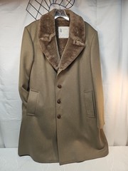 VTG LONDON FOG wool coat with fur collar for UNISEX – 1980s coat 42 Long