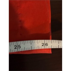 Vintage Russ Womens Red Orange Silk Elastic Waist Straight Leg 8 Pants Pockets
