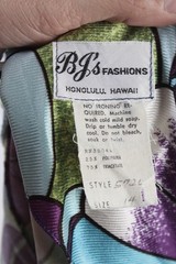 Vintage 60s BJs Fahions Hawaiian Dress Honolulu Tiki Luau Hawaii Sundress 14