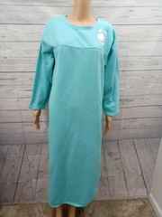 Vtg Jennifer Logan Cotton Polyester Nightgown Penguin Blue Modest Sz M