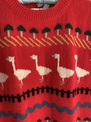 Vintage M The Import Workshop Wool Blend Vest Red Goose Farm Retro 70 80s Kitsch