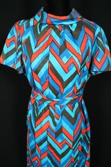 Rare Vintage Deadstock With Tag 1970’s “Patty Petite” Acetate Dress Size 8-10
