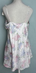 Vintage Laura Adams Satin Chemise Nightgown Robe Hydrangea 2 Pc Set L NWT