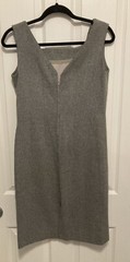 Vtg 50-60’s Gray Wool 2 Pc Dress 1/2 Sleeve Crop Jacket HandMade By Elizabeth Sm