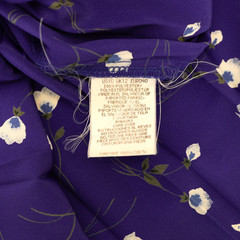 Vintage Leslie Fay Size 10 P Purple Floral Midi Tea Day Dress Belted Derby 80s