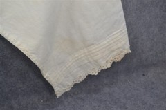 bloomers drawers pantalets cotton lace waist 24 19th c original antique