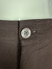 Vintage Ladies 1970’s PULSE Brown Polyester Pants Wide Leg High Waisted Disco