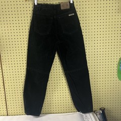 Vintage Skotts Suede Black Washable Suede Pants Tapered Leg Mens 26×30