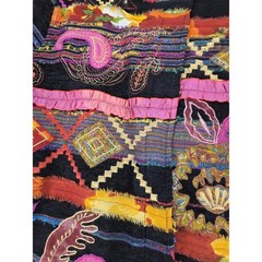 NWT Vintage Colorful Embroidered Folk Art Jacket Boho Statement Plus Size 3XL