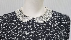 Vintage Jane Schaffhausen Belle France Floral Dress Lace Collar – Size M