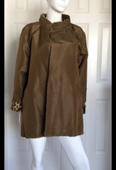 Christian Lacroix Luxe Vintage Reversible Leopard Print Coat Brown 1988