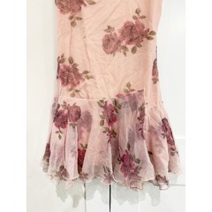 Diesel Sheer Vintage Mesh Floral Pink Dress Sz Medium Rare Boho Y2K Cottagecore