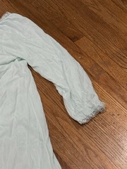 Vintage Erica Loren Light Mint Green Nightgown Long Sleeve Size Large