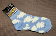 Vintage URBANOLOGY Ladie’s Blue White Cloud Ankle Socks Size 9-11 New NOS