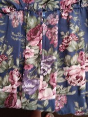 VTG 80s Dress Size 12 Floral Blue Blouson Midi Exaggerated Collar Cottage Core