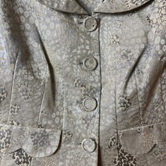 Vintage Luxury Zelda Jacket Blouse Womens 8 Silver Animal Print Understated