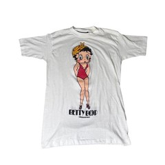 Vintage 1983 Betty Boop Double Sided Graphic T-Shirt White Small Evrywear USA