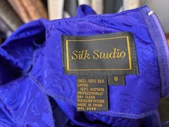 Vintage 1980’s Purple Silk Dress by Silk Studio Size 8