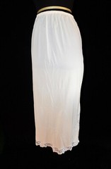 Vintage Ivory JC Penney’s half slip, nylon, ILGWU union label, Medium
