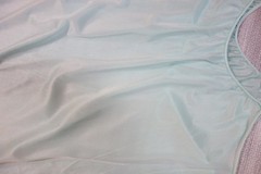 Vintage Nightgown Light Aqua Nylon Size Large Empire Waist