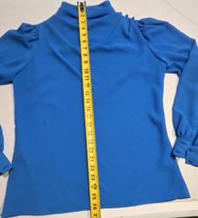 BEAUTIFUL VINTAGE LLOYD WILLIAMS LONG SLEEVED BLUE BLOUSE SIZE 4