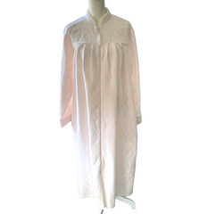 Heavenly Bodies Miss Elaine Nightgown Large Long Sleeve Embroidered Front Zipper
