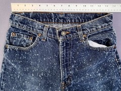 Vintage Levi’s 501 Jeans Made USA 28×33 Blue Galactic Galaxy Wash 1990s Button