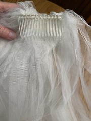 Vtg Wedding Dress Alfred Angelo Original by Edythe Vincent Floral 70s Size 10
