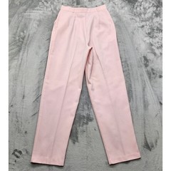 Vintage 70s Christy Girl New York Pants Womens 12 Pink High Rise Pleated Tapered