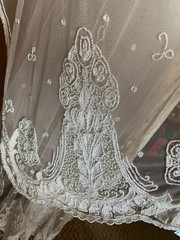 FLAPPER STYLE DRESS AND SCARF BY STERLING -SHEER AND BEADED