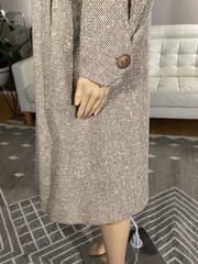 Vintage 50’s 60’s Brown Wool Tweed Open Front Swing Coat Jaunty Juniors