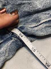 1980s VTG ACID WASH HIGH WAISTED JEANS WEATHERED BLUES WAIST 26-27inches (M)