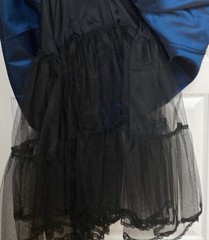 Vintage 80s Gunne Sax Moody Blue Taffeta Tulle Lined Party Dress SZ 9