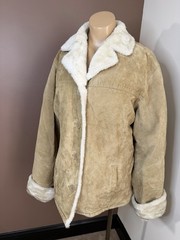 VTG Adler Collection Coat Shearling Suede Heavy Women’s L Ranch Western