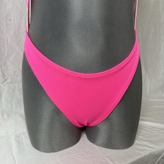 Vtg 1980s Sun Kiss Gitano Pink Striped Swimuit Size 7/8 Lifeguard Baywatch