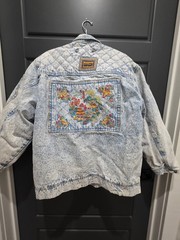 VTG Major Damage Denim Jacket Unisex XL Hip Hop Streetwear Size 3 Acid Wash