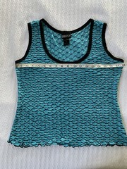 Vintage 1990s Y2K Pool Water Illusion Top Textured Psychedelic Trippy Rave Fest