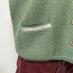 Vintage Woolrich 80s/90s Olive Green 100% Wool Button-Up Vest 🐑🍃