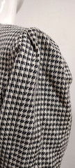 Neiman Marcus Wide Big Shoulders Avante-garde Jacket Wool Black Houndstooth 80s
