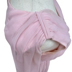 Miss Elliette California Vintage 60s Pink Chiffon Grecian Goddess Maxi Dress XS