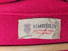 Vintage Kimberly Knitwear Mod Cowl Neck Sweater Top Virgin Wool Mohair 60s