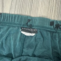 Vintage CitiKnits Teal Midi Skirt with Black Velvet Floral – SIZE L Whimsigoth