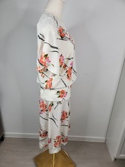 Vintage 80s Lori Max Drop Waist 20s Inspired Dress Woman’s 18W Floral Blosson