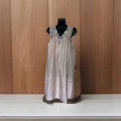 vintage eve stillman Pink Nightgown With Flower Details Medium L12
